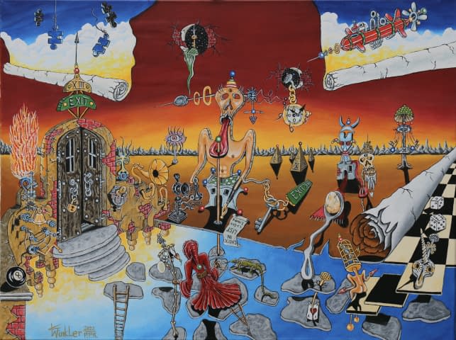 Image 1 of the artwork ""Der Rezeptionist vom Exit 13"" by K.Winkler's "Punk Paint Kitchen" on art24