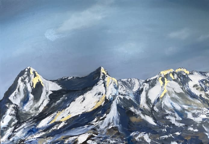 Bild 1 des Kunstwerks "Eiger Mönch Jungfrau 24-Karat Gold" von Viktoria Koestler auf art24