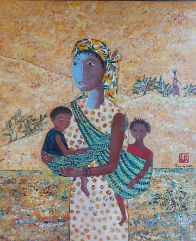 Image 1 of the artwork "Mariama et ses enfants" by Ève Grenet on art24