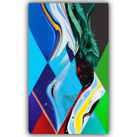 Image 1 of the artwork "multicoloured abstraction triangles" by Deichhorst-Fotografie on art24