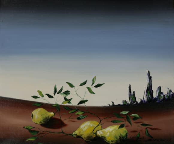 Image 1 of the artwork "3 Zitronen in Felsenlandschaft" by Maximilian Hilpert on art24