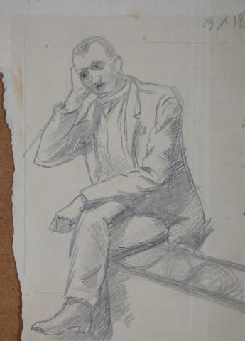 Image 1 of the artwork "Studie eines Melancholikers" by Arthur Joseph Guéniot on art24