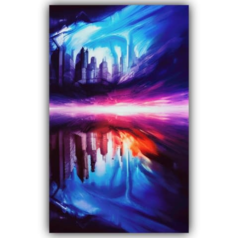 Bild 1 des Kunstwerks "Reflection Skyline at night" von Deichhorst-Fotografie auf art24