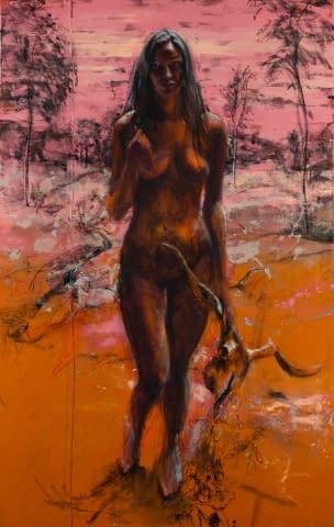 Image 2 of the artwork "Woman in landscape" by Sam Drukker on art24