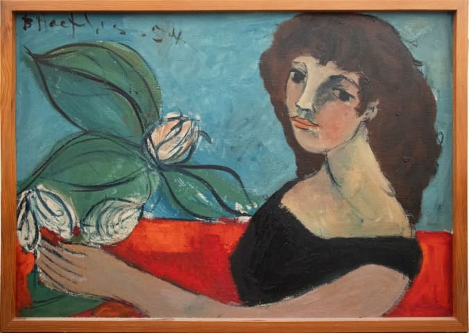 Bild 1 des Kunstwerks "Frau mit Blume" von Pöldi auf art24