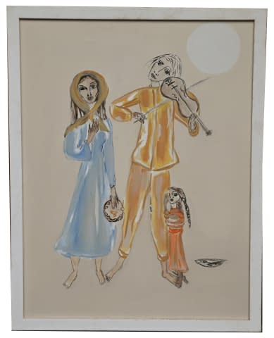 Image 1 of the artwork "Fiedler mit Frau" by Nadja Mayloumjan on art24