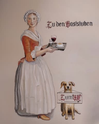 Image 4 of the artwork "Wandmalereien, Restaurant "Zum Hopfenbrunnen", Arnstadt" by Knut Helms on art24