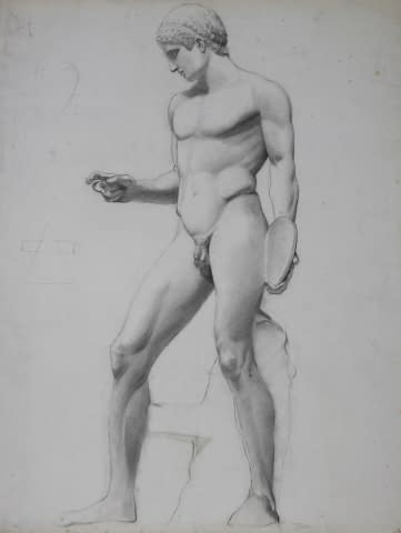 Image 1 of the artwork "Studie eines Diskuswerfers" by Arthur Joseph Guéniot on art24