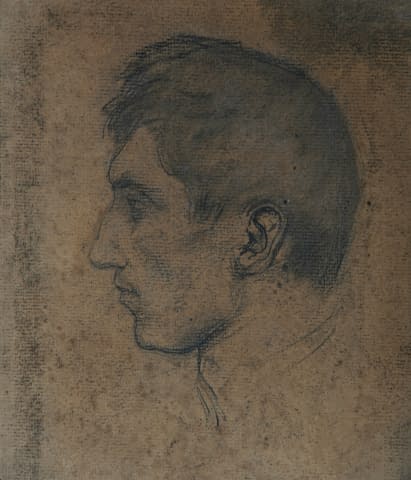 Image 1 de l'œuvre "Männerkopf im Profil" par Arthur Joseph Guéniot sur art24