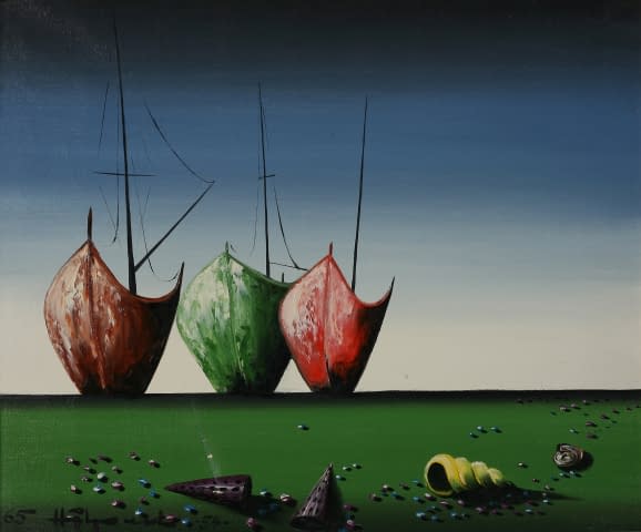 Image 2 of the artwork "Boote, Muscheln auf der Erde" by Maximilian Hilpert on art24