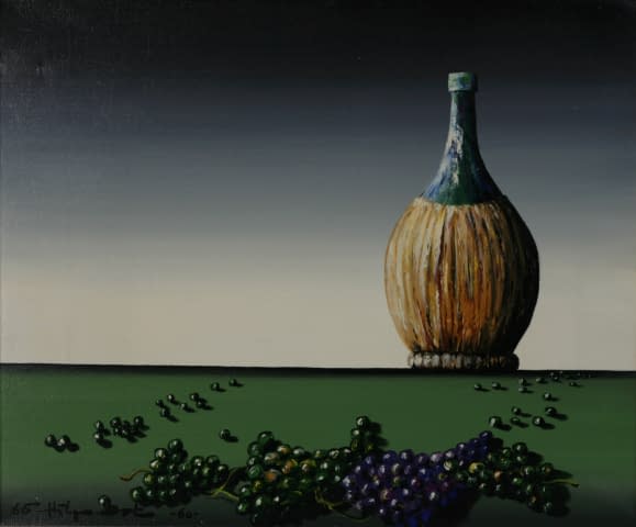 Image 2 de l'œuvre "Trauben, Korbflasche" par Maximilian Hilpert sur art24