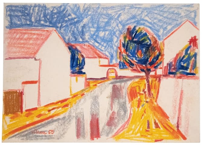 Bild 1 des Kunstwerks "Wohnhäuser an der Strasse" von Josef Kilián auf art24