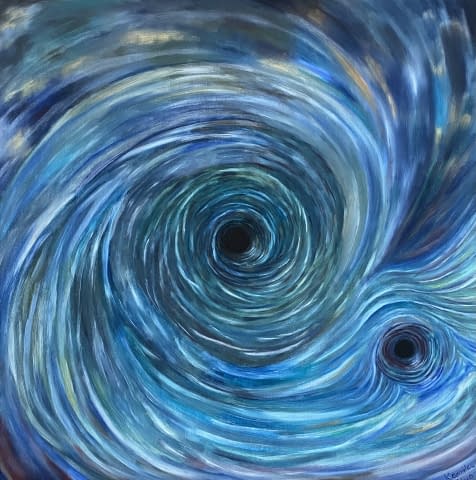 Bild 1 des Kunstwerks "Black hole in space" von Kamila Hyo Hlobil auf art24