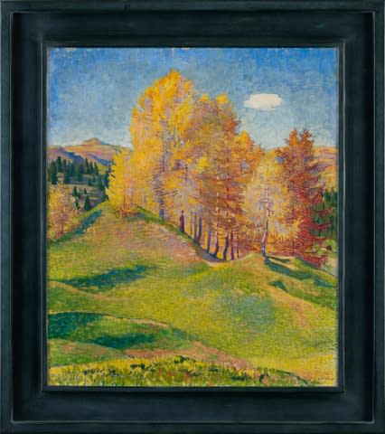 Bild 1 des Kunstwerks "Lärchengruppe im Herbst - Bündnerland" von Eduard Stiefel auf art24