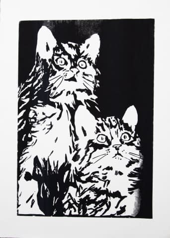 Image 1 of the artwork "Zwei Katzen" by Hans Binz on art24