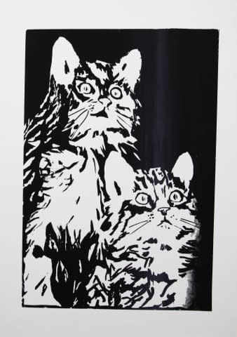 Image 1 of the artwork "Zwei Katzen" by Hans Binz on art24