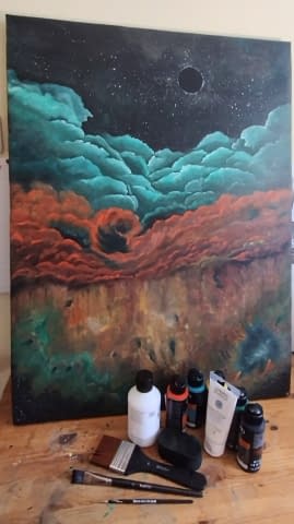 Bild 2 des Kunstwerks "Cosmic Storm" von Lys Li Fantasy auf art24