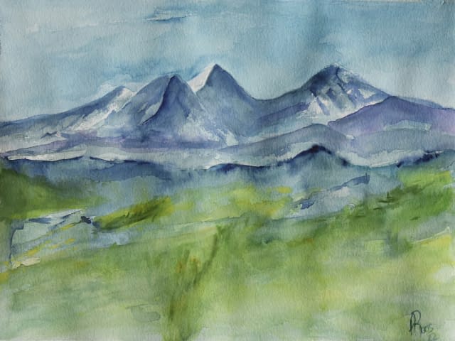 Bild 1 des Kunstwerks "Eiger, Mönch und Jungfrau im Föhn" von Angela Roos-Maguire auf art24