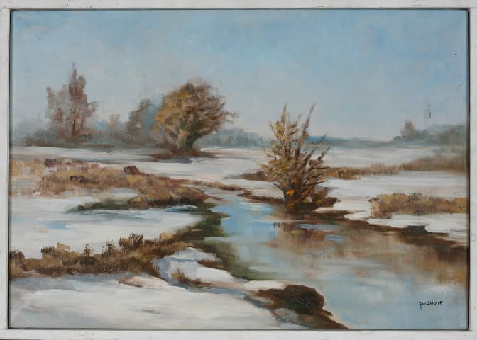 Image 2 of the artwork "Kleiner Bach im Winter" by Jan Sklenar on art24