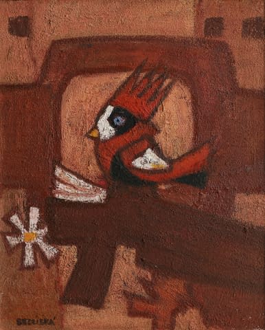 Image 2 de l'œuvre "Červený Ptáček (dt. Roter Vogel)" par Božena Sedliská sur art24