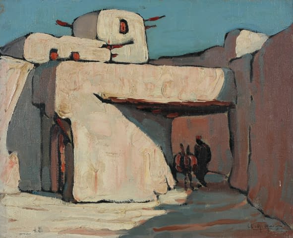 Image 1 de l'œuvre "Kuteife Piste de Palmyre Syrie (dt.: Kuteife/ Al Qutayfah – Weg nach Palmyre)" par Ch. A. Mangin sur art24