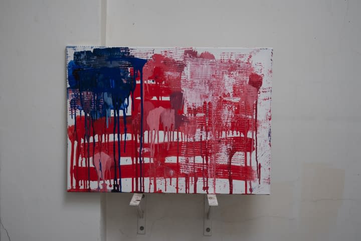 Image 3 of the artwork "Abstrakte Malerei 50x70x1,5 Usa" by EliaOmen on art24