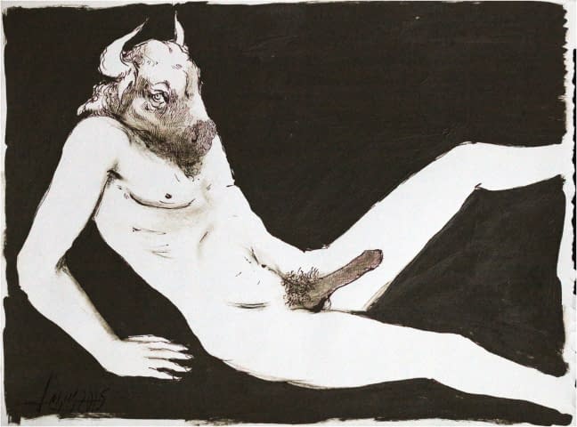 Bild 1 des Kunstwerks "Akt mit Stierkopf" von Jesús Nodarse Valdés auf art24