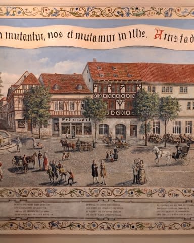 Bild 2 des Kunstwerks "Wandmalereien, Restaurant "Zum Hopfenbrunnen", Arnstadt" von Knut Helms auf art24