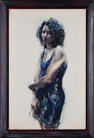 Image 1 of the artwork "Nikki (woman in blue dress)" by Sam Drukker on art24