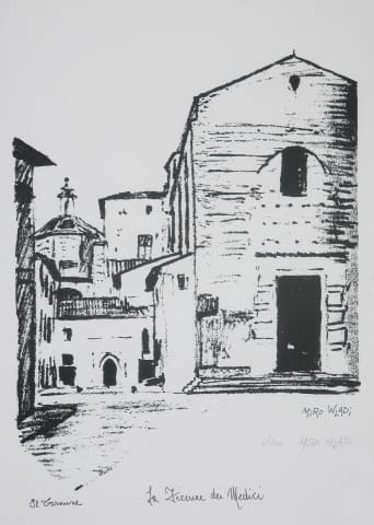 Image 1 of the artwork "«Il Carmine» aus der Serie: «La Firenze dei Medici» (6/120)" by Miro Wladi on art24