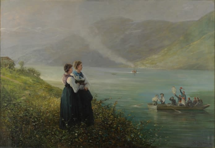 Image 2 of the artwork "Am Brienzersee" by Gustave Adolphe Jundt on art24