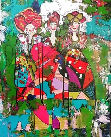 Bild 1 des Kunstwerks "Women in the garden of colors" von Ghazal Ashrafian auf art24