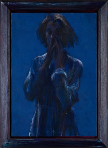 Image 1 of the artwork "Woman in blue dress" by Sam Drukker on art24