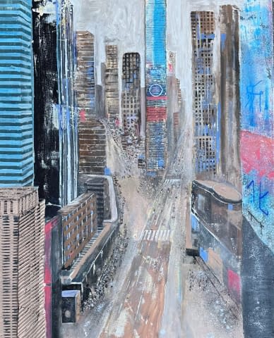 Image 1 de l'œuvre "blue street canyon" par Bruno Bonati sur art24