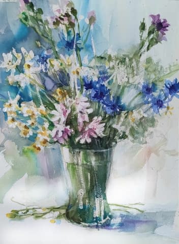 Bild 1 des Kunstwerks "Danske blomster" von Natalia Nikolenko auf art24