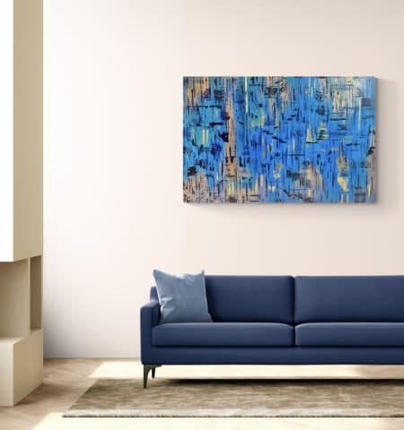 Bild 4 des Kunstwerks "Blue sky and gold sun" von PamKes auf art24