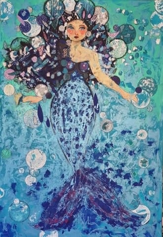 Image 1 de l'œuvre "Blue mermaid" par Ghazal Ashrafian sur art24