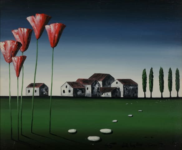 Image 1 of the artwork "Mohnblumen und Pappeln" by Maximilian Hilpert on art24