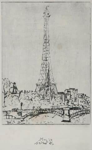 Bild 1 des Kunstwerks "Eiffelturm" von František Tichý auf art24