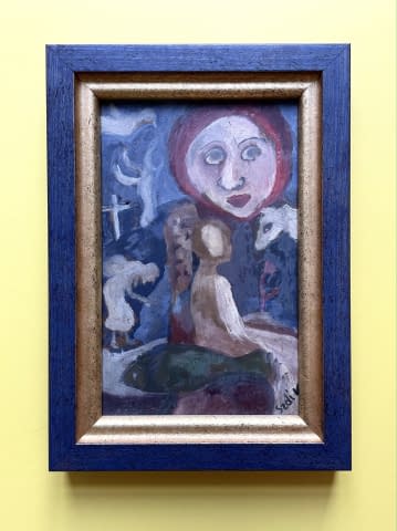 Image 4 of the artwork "Piros selyemkendős hölgy/ Frau im roten Seidentuch" by Katalin Szabadi on art24