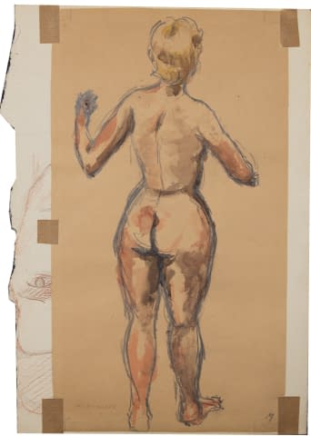 Image 1 of the artwork "Studie: Frauenakt von hinten (Teil einer Serie 2/4)" by František Sembdner on art24