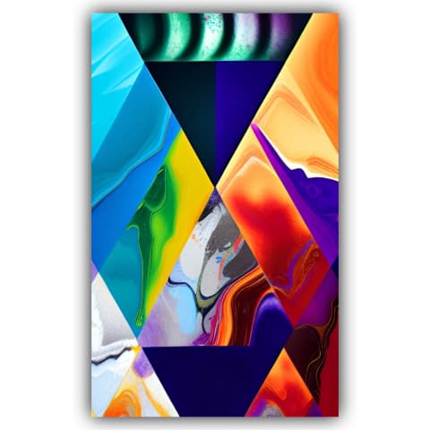 Image 1 of the artwork "multicoloured abstraction triangles" by Deichhorst-Fotografie on art24