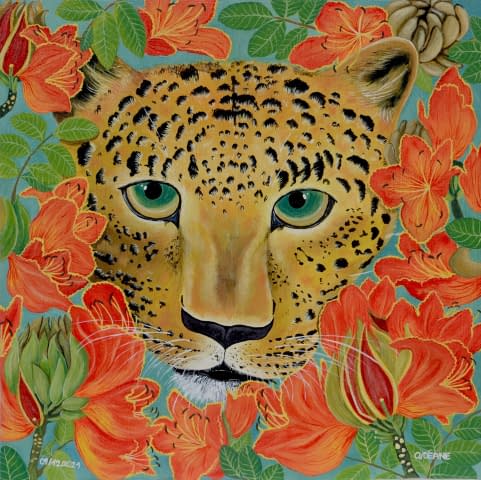 Image 1 de l'œuvre ""Leopardooo" - Océane Fehr Art" par Océane Fehr Art sur art24