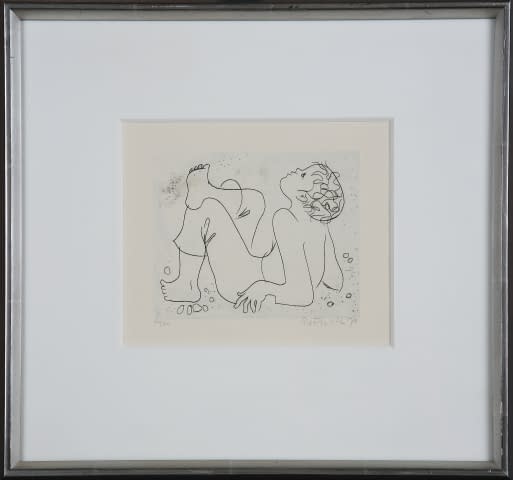 Image 1 de l'œuvre "Knabe auf der Wiese (60/60)" par Alfred Fuchs sur art24