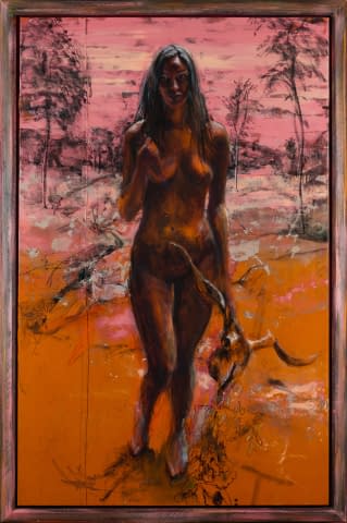 Image 1 of the artwork "Woman in landscape" by Sam Drukker on art24