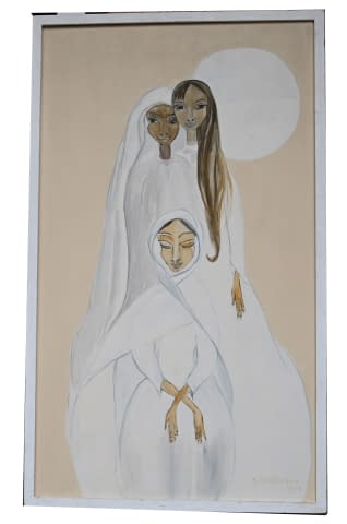 Image 1 of the artwork "Les Saintes Maries (Maria, Magdalena und Sarah la Noire)" by Nadja Mayloumjan on art24