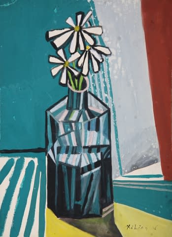 Image 1 de l'œuvre "Stillleben Margeriten in einer Vase" par Josef Kilián sur art24