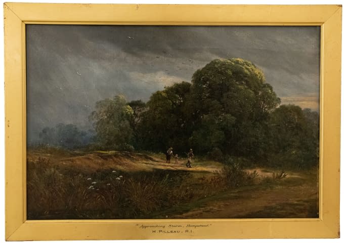 Image 1 of the artwork "Approaching Storm, Hampstead (dt. herannahender Sturm, Hampstead)" by Henry Pilleau on art24