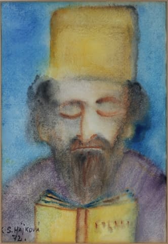 Image 1 of the artwork "Lesender Rabbiner" by Kamila Sára Hájková on art24