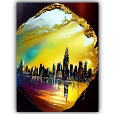 Image 1 de l'œuvre "Reflection Skyline" par Deichhorst-Fotografie sur art24